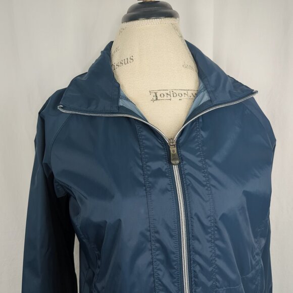 Columbia Blue Windbreaker Jacket Small Hood Outdoor - Picture 2 of 10